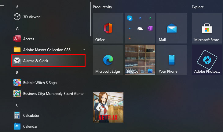 Đặt Báo Thức Trên Máy Tính Windows 10